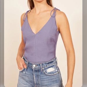 Reformation Harvie Lavender Tank Top w/ties Size L